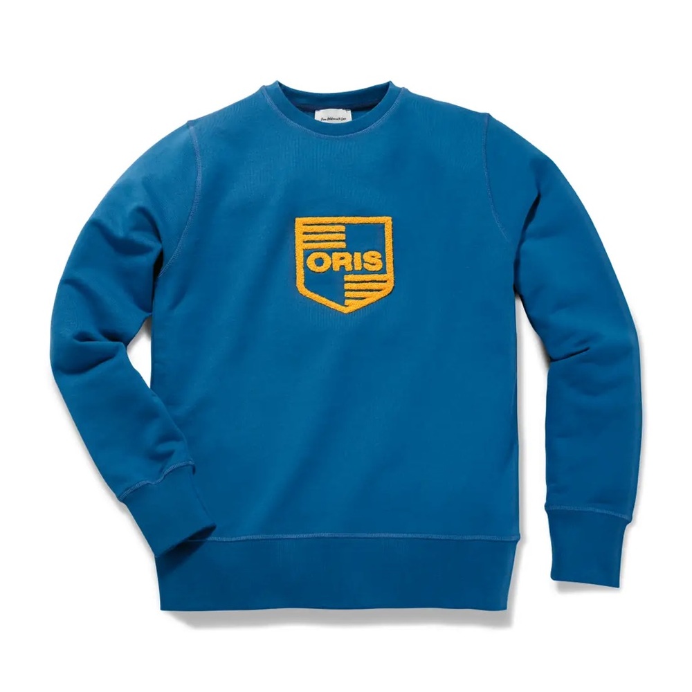 Oris Watches Long Sleeve Blue Pullover Men's Small Crewneck Shirt/Sweatshirt